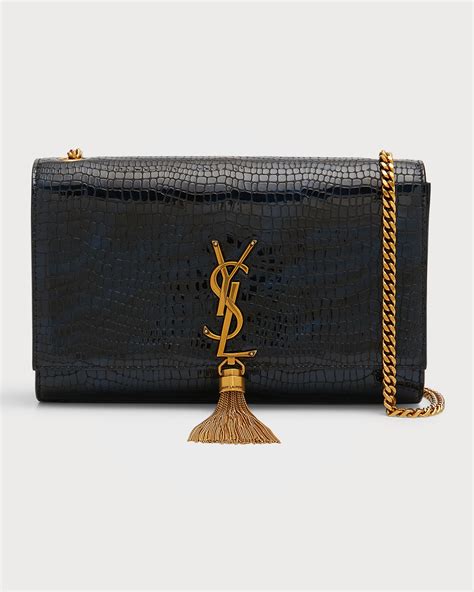 small kate monogram ysl|KATE SMALL TASSEL IN CROCODILE.